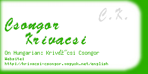 csongor krivacsi business card